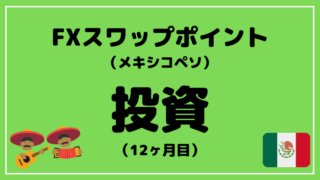 ブログタイトル メキシコペソ FX スワップポイント 投資 12ヶ月目