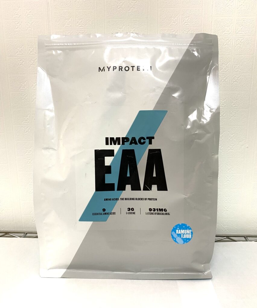マイプロテイン Impact EAA ラムネ味のパッケージ